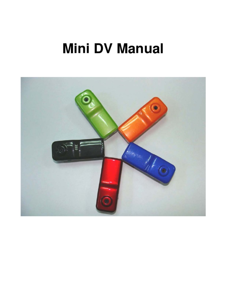 Mini DV Manual MD80 Computer File Personal Computers