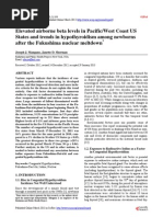 Download Elevated airborne beta levels in PacificWest Coast US States and trends in hypothyroidism among newborns after the Fukushima nuclear meltdown by Troy Livingston SN133727093 doc pdf