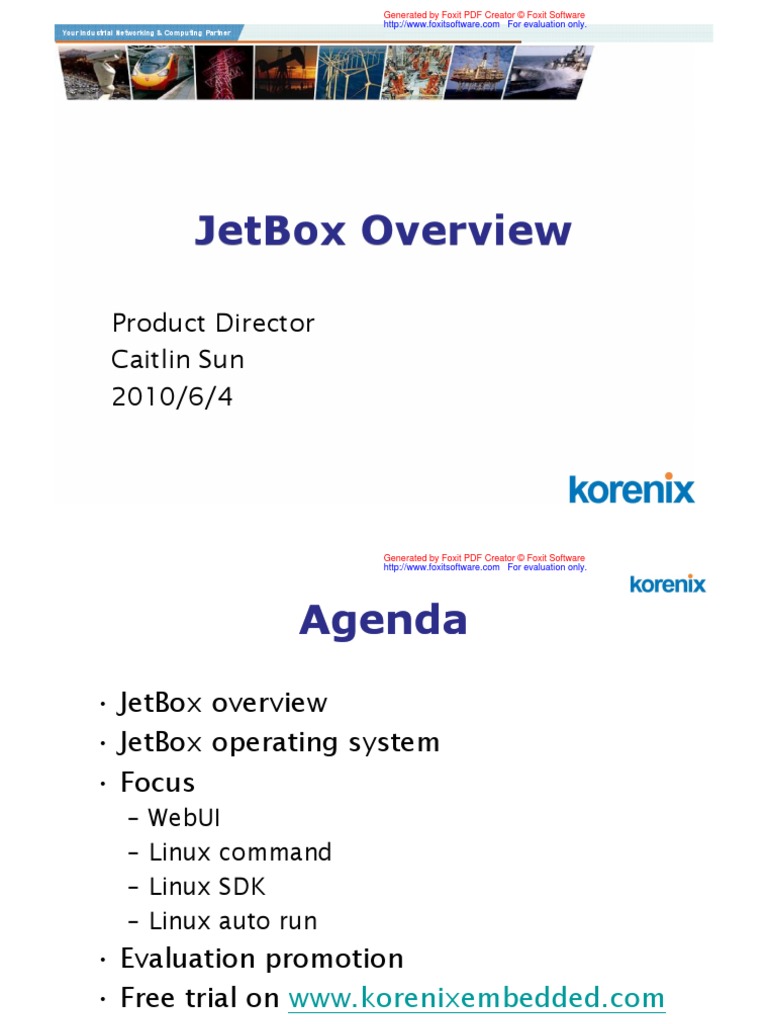 KCE JetBox 1 Overview Caitlin r4 | PDF | Linux | Local Area Network
