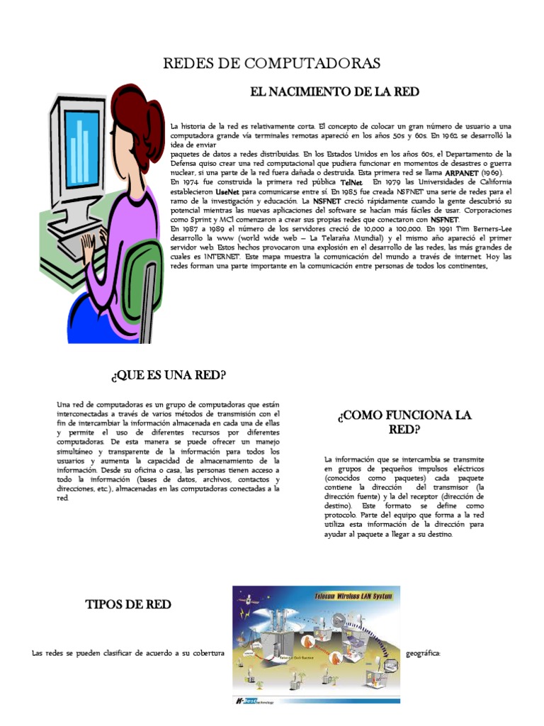 Historia y Tipos de Redes de Computadoras | PDF
