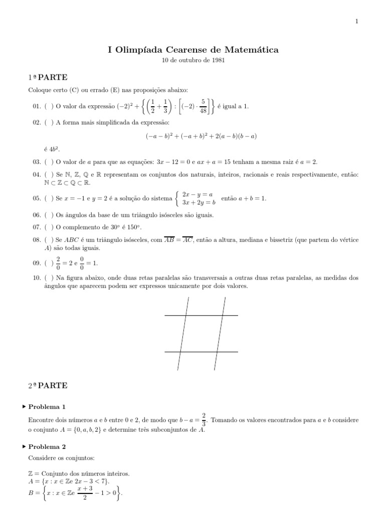 PDF) As Olimpíadas de Matemática ampliando e fortalecendo o