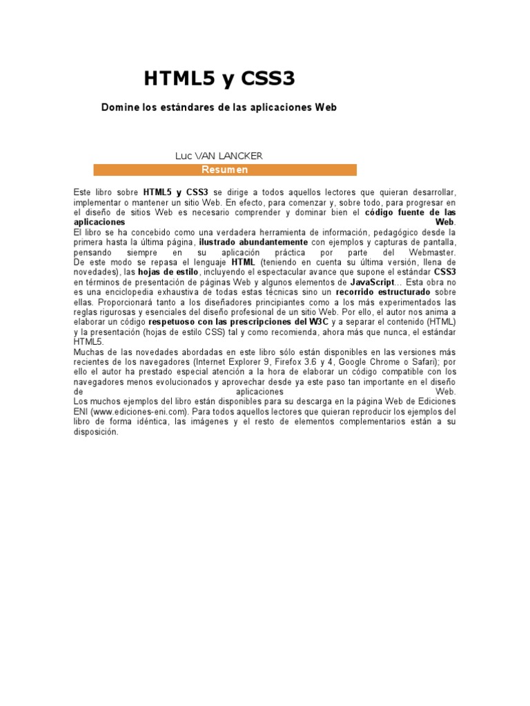 Html5 y Css3 | PDF | HTML | Hojas de estilo en cascada