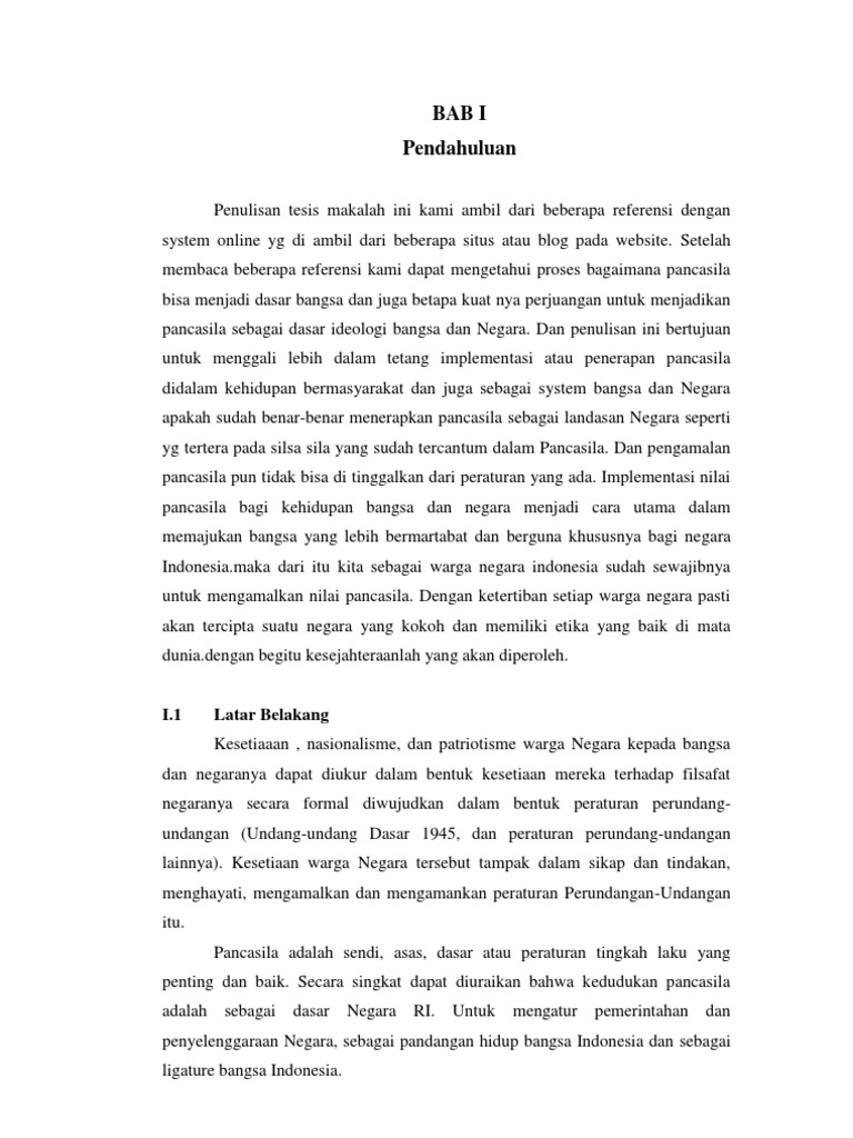 Contoh nilai patriotism dalam hidup berbangsa dan bernegara dalam bidang