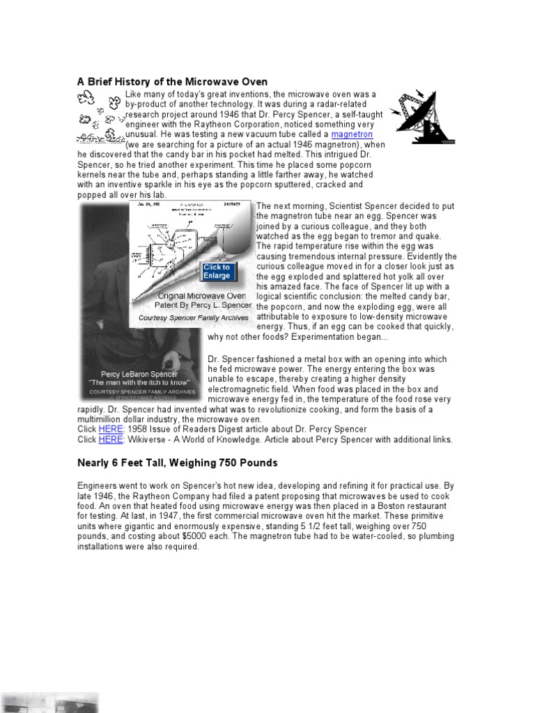 A Brief History of The Microwave Oven PDF