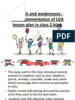 Strength and Weaknesses: The Implementation of LGA Lesson Plan in Class 2 Bijak