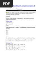 Pembahasan Soal Olimpiade Komputer