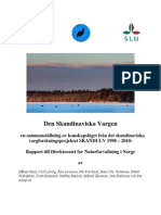 Rapport Over Det Skandinaviske Ulveforskningsprojekt SKANDULV 1998-2010 (På Svensk)