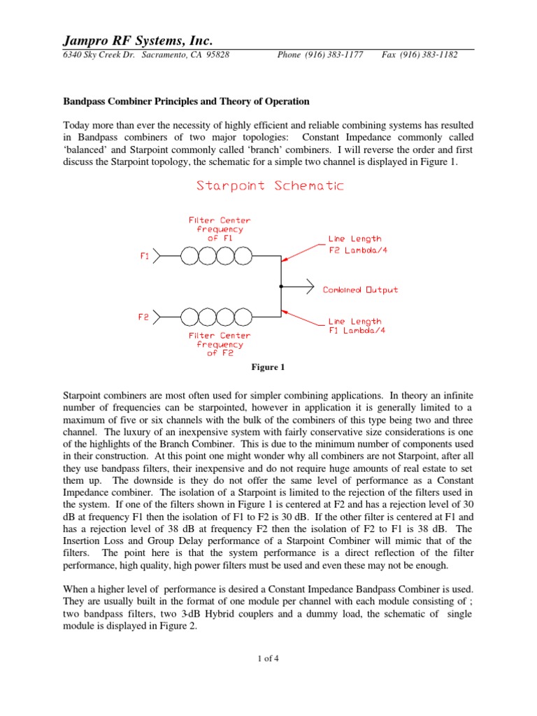 Combiner Theory PDF Electronic Filter Bandwidth (Signal Processing)