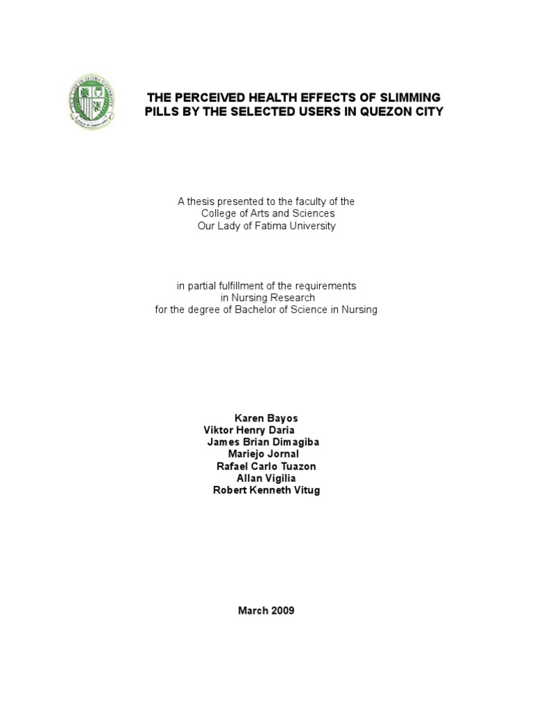Thesis paper front page format