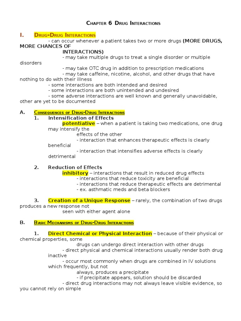 Chapter 6 - Drug Interactions | PDF | Cytochrome P450 | Drugs