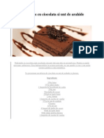 Tort Pufos Cu Ciocolata Si Unt de Arahide