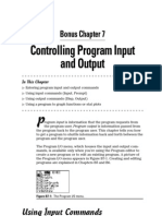 Controlling Program Input and Output: Bonus Chapter 7