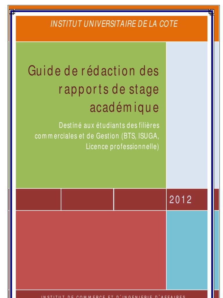 Guide de Redaction Du Rapport de Stage Ver 1.2.Docx  Microsoft Word