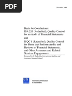 Basis for Conclusions ISA 220 Redrafted and ISQC 1 Redrafted 0