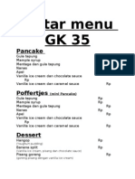 Daftar Menu GK35