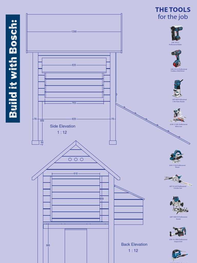 Build It With Bosch Chicken Coop Blueprint