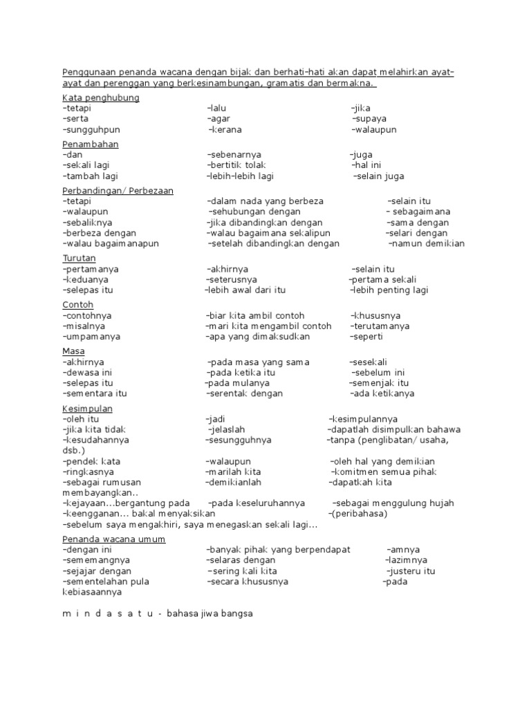 Penanda Wacana | PDF | Seni & Disiplin Bahasa