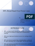 BPL-Broad Band Over Power Lines: by Nanditha Devidasan Reg No:CUAGMCA012 S5 Mca