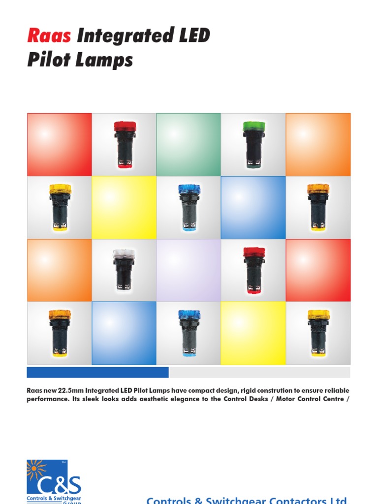 Raas 22.5mm LED Pilot Lamps Specs | PDF