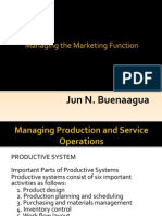 Managing The Marketing Function - Buenaagua, Jun N.