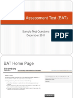 Sample Questions for Bat