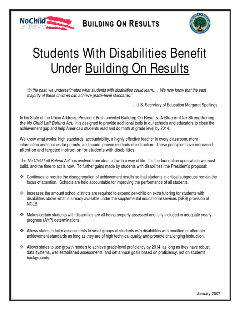 Enhancing Education for Students with Disabilities | PDF | No Child ...