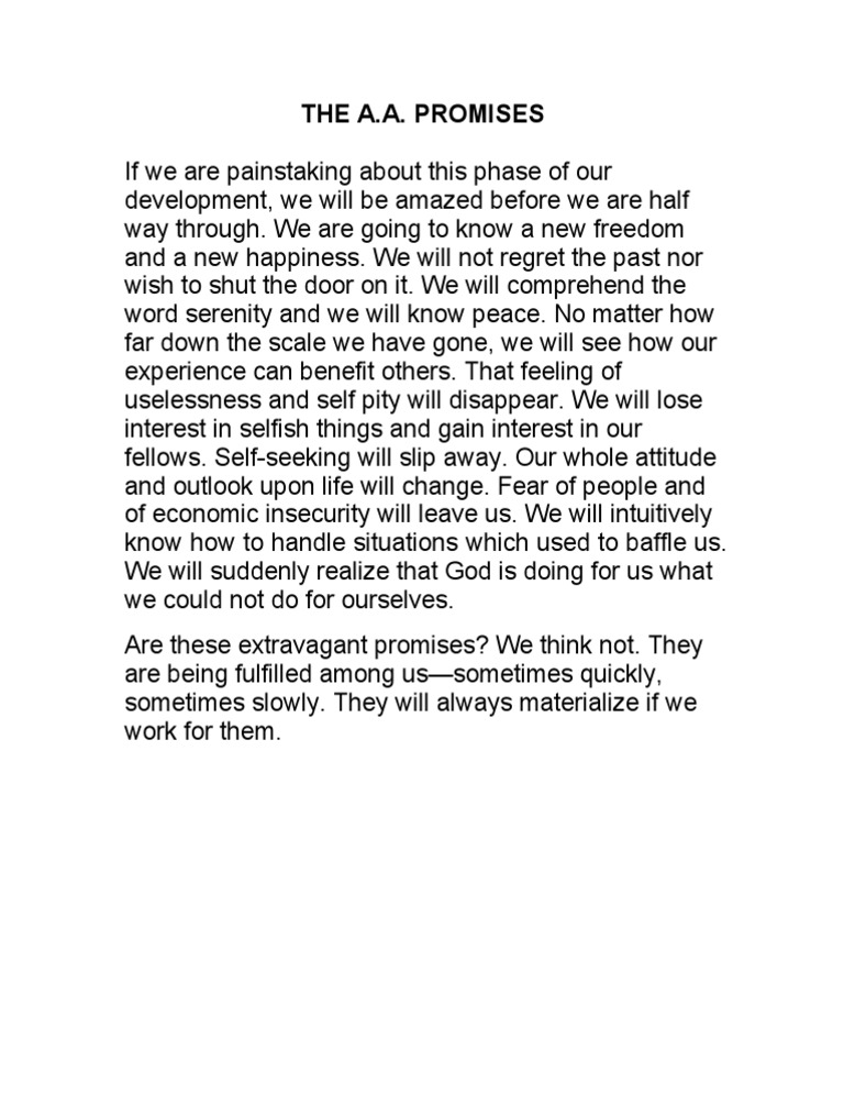 Aa promises | pdf