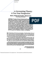 Positive Accounting Theory Research