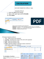 Excel Calculation