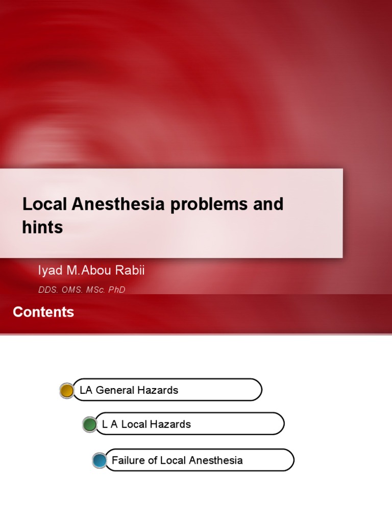 28318184 Hazards of Local Anesthesia Allergy Anesthesia