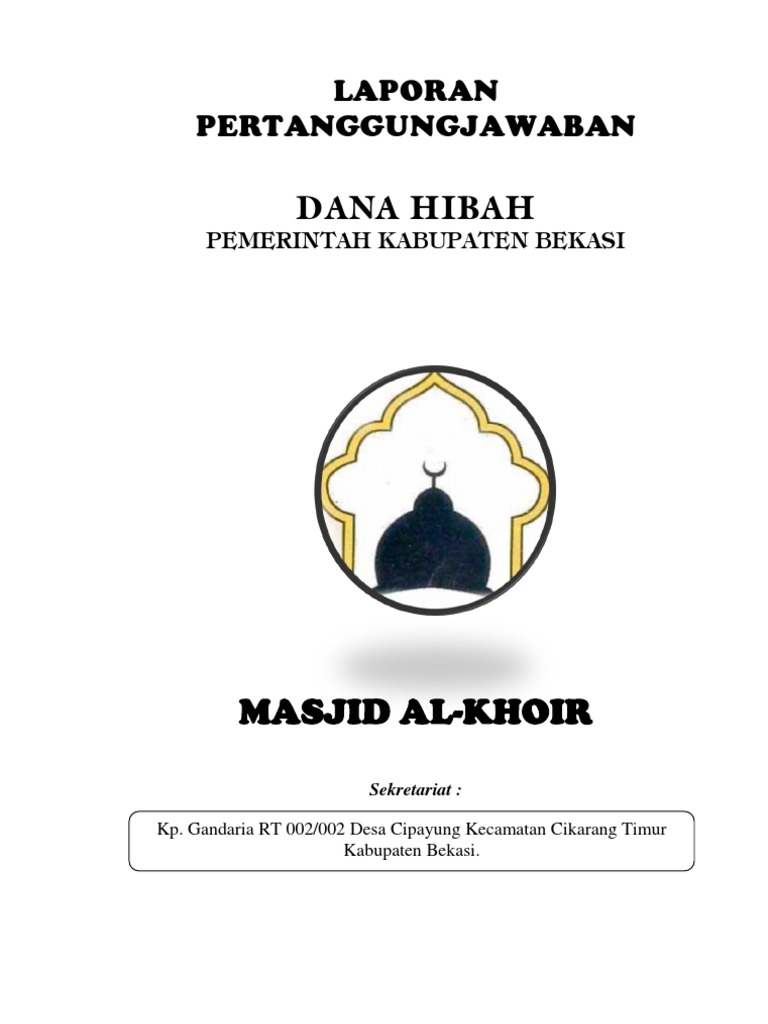 Lpj Pembangunan Masjid Al Khoir