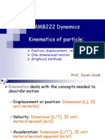 MMB222 - KinematicsParticles-01-OneDimension Lecture 1
