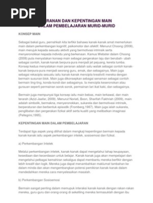 Peranan Dan Kepentingan Main Pdf