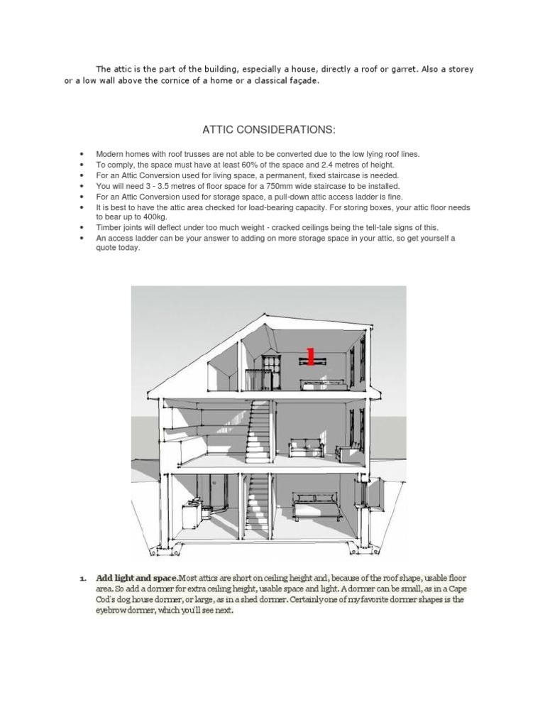 Attic Conversion Guidelines and Tips | PDF | Basement | Lighting