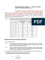 Korelasi Ptoduct Moment-2 (Contoh Sampel Kecil