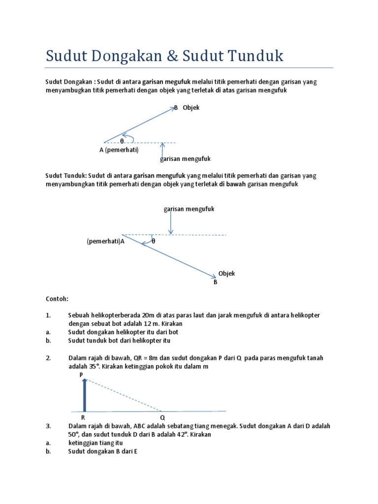 Sudut Dongakan Tunduk Pdf