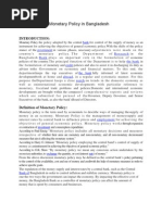 Assignment on Monetary Policy in Bangladesh