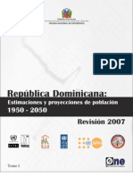 Estimaciones y Proyecciones de Poblacion 1950 2050