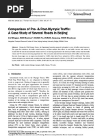 Comparison of Pre- & Post-Olympic Traffic a Case Study of Several Roads in Beijing