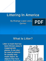 Littering in America: By:Rodrigo Lopez and Jose Gomez
