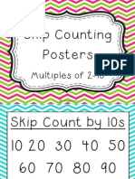 Chevron Skip Counting Posters Primary Font