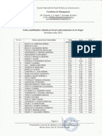 Rezultate Admitere 2012 Facultatea de Management