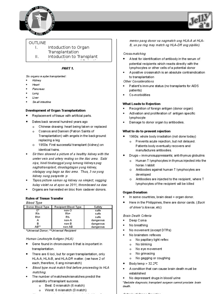 Organ Transplantation and Rejection Guide | PDF | Transplant Rejection ...