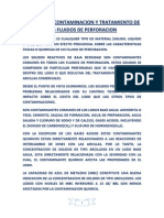 V. - Contaminacion y Tratamiento de Los Fluidos