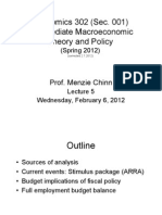 Economics 302 (Sec 001) Economics 302 (Sec. 001) Intermediate Macroeconomic TH Dpli Theory and Policy