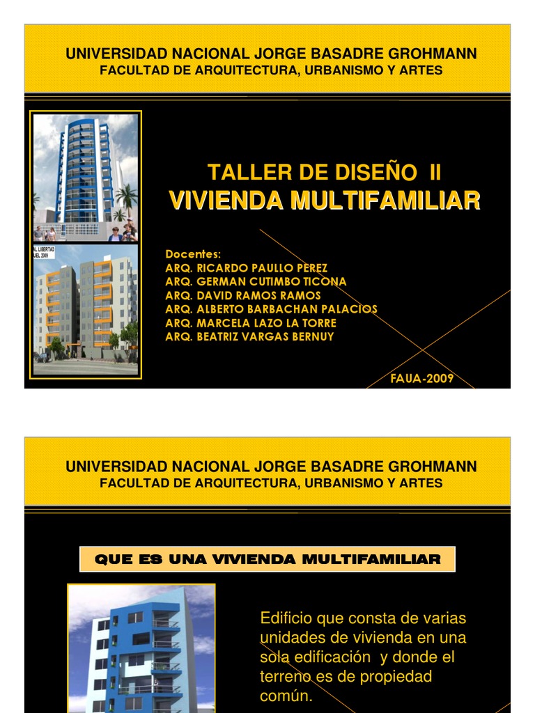 Taller de Diseño: Vivienda Multifamiliar | PDF