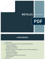 Uso de Metales en Los Biomateriales