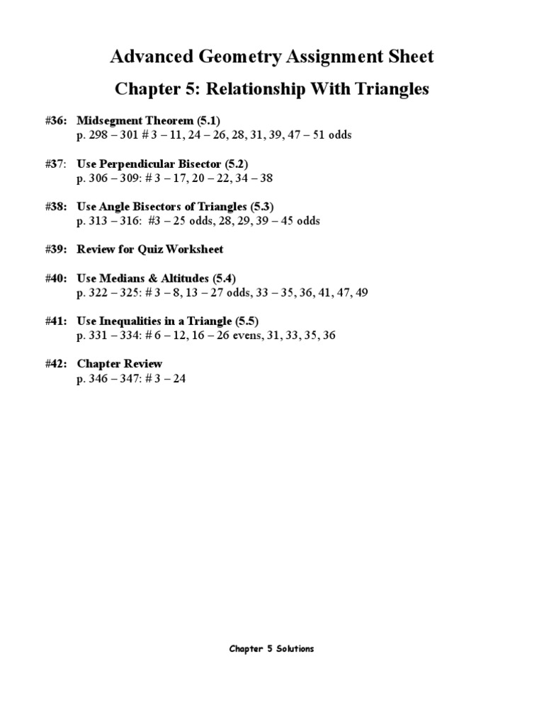 Advanced Geometry Triangle Theorems | PDF
