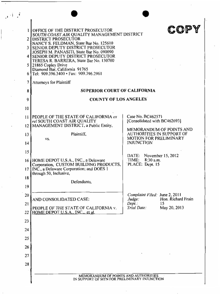 aqmd-motion-against-home-depot-pdf-clean-air-act-united-states