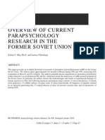 Overview of Current Paranormal Research in Former Soviet Union